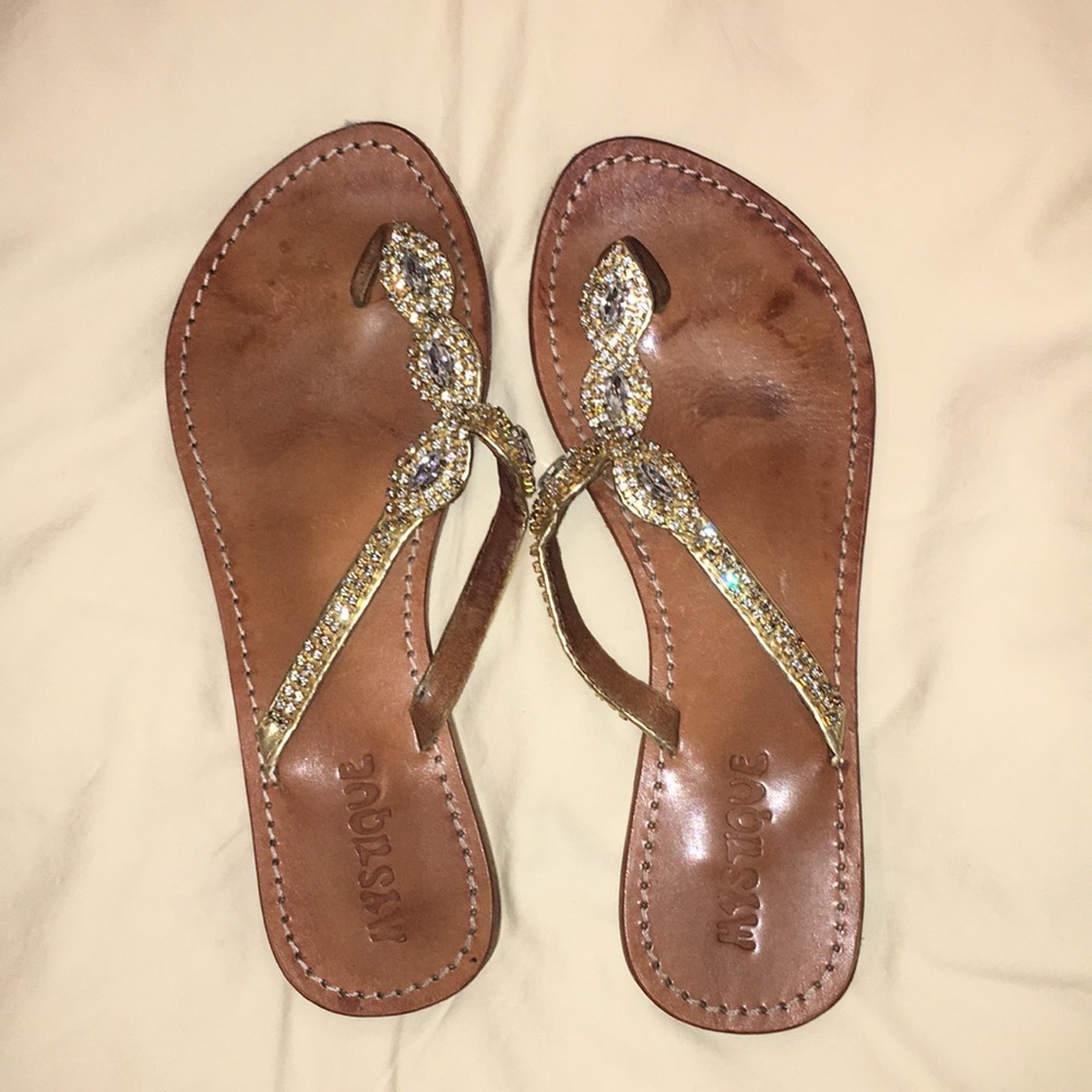 Mystique Jeweled Sandals Size 8
